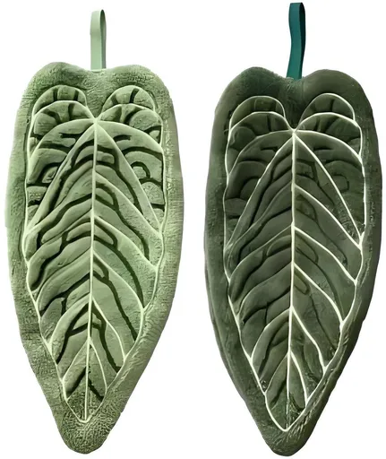 Towels - Towel Set - Soft, absorbent coral fleece kitchen and bathroom towels with hanging loops for easy dishwashing and hand washing - 2-pack (dark green, light green)