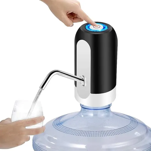 Water Pump Dispenser, Automatic Drinking Water ttle Pump for 5 Gallon Water ttle Dispenser USB Charging Portable Water Dispenser (Black)