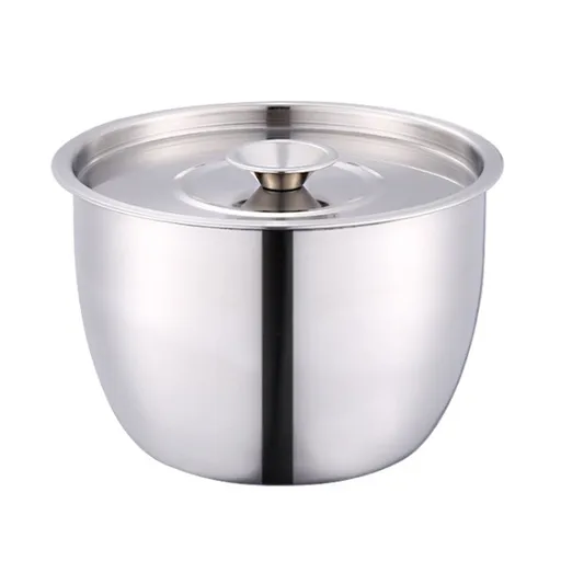 Stainless Steel Cake Mixing Basin with Lid Cream Basin Seasoning Bowl Baking Tools