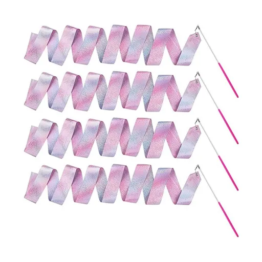 Kids Dancing Props Dance Ribbons Fiberglass 4Pcs 79x1.8in