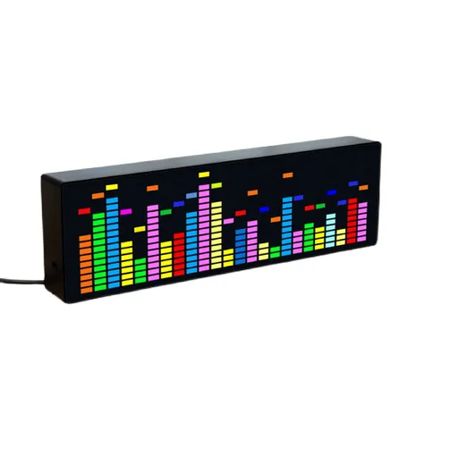 Clock Color LED Music Spectrum Music Audio Spectrum Indicator VU Meter VFD Audio Atmosphere Display