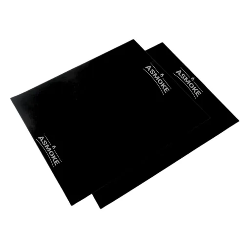 ASMOKE Premium Copper & Black BBQ Grill Mats (2-Pack) - Non-Stick PTFE Coating, Cooking Mats| Reusable and Easy to Clean