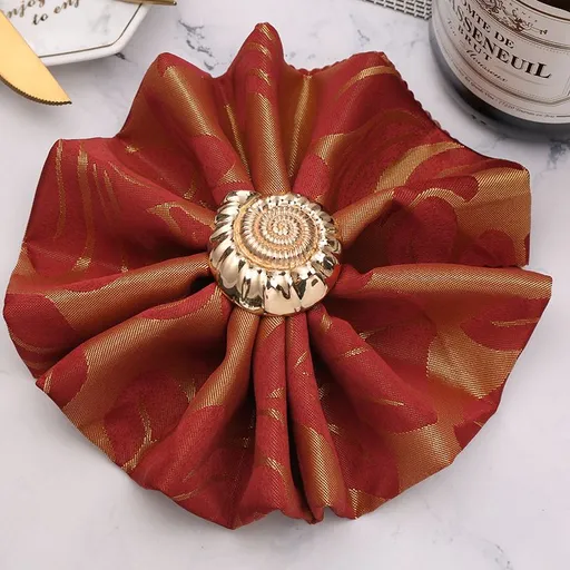 Theme Sea Shells Metal Napkin Rings for Weddings Receptions,Dinner Parties,Family Gatherings,Table Supplies
