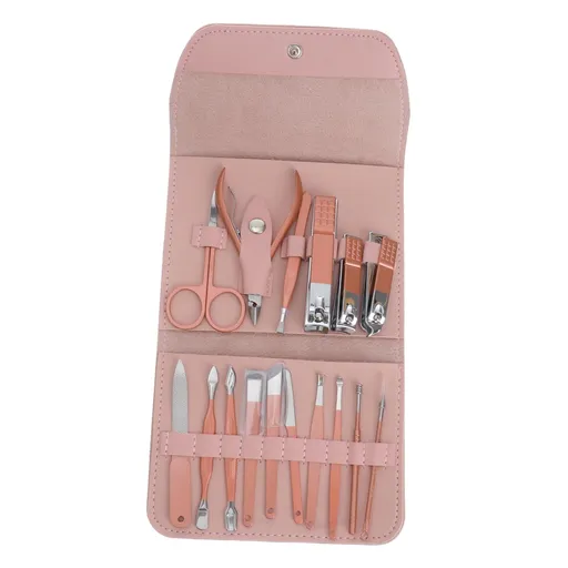 16pcs Manicure Set-Stainless Steel Nail Care Set-Professional Ingrown Toenail Clipper Grooming Tool-Pedicure Kit