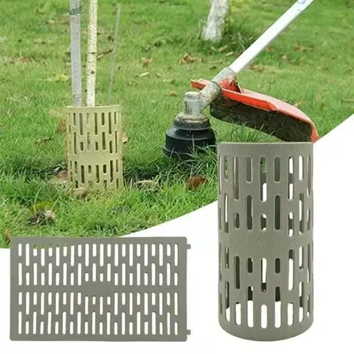 1PC Tree Trunk Protector Guard | Plastic Tree Bark Cover for Saplings & Young Trees | Expandable Stackable Design with Ventilation Holes | Weatherproof Rodent & Mower Protection