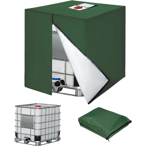 1000L Ibc Tank Cover, 420D Water Tank Cover, Anti-Uv Tank Protection Cover, Ibc Tank Protective Cover With Zipper, 120