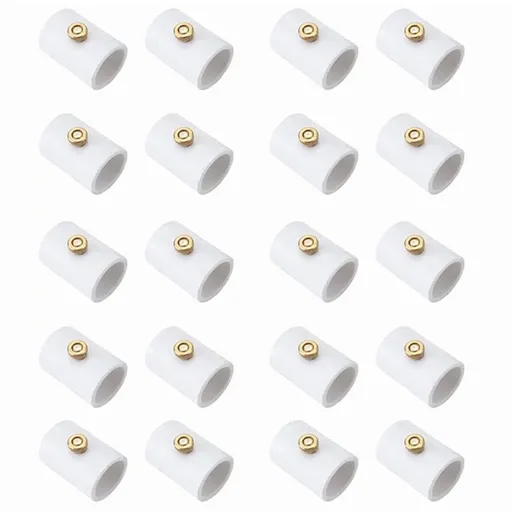 20Pcs 1/2 Inch PVC Mist Nozzle Misting System for Patio Outdoor Mister Coupling PVC Split Section with Mist Nozzle