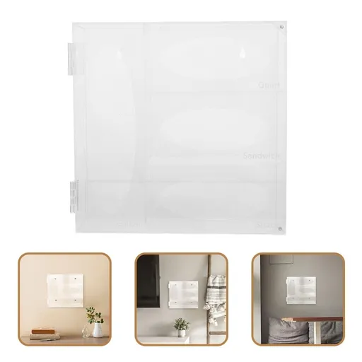 Transparent Acrylic Wall Mount Glove Holder for Easy Access 1Set