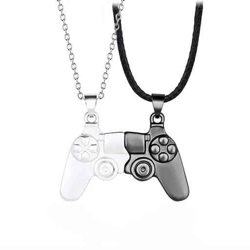 Magnetic game controller necklace, couple matching console handle pendant, best friend friendship Valentine's Day gift