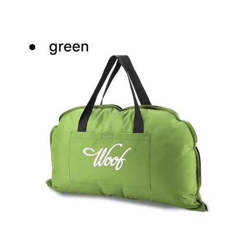 Green S size Portable Foldable Pet Bed Mat – Waterproof Travel Dog Bed and Cat Cushion with Carry Handles, Removable Washable Cover, Plush Comfort Padding for Indoor and Outdoor Use