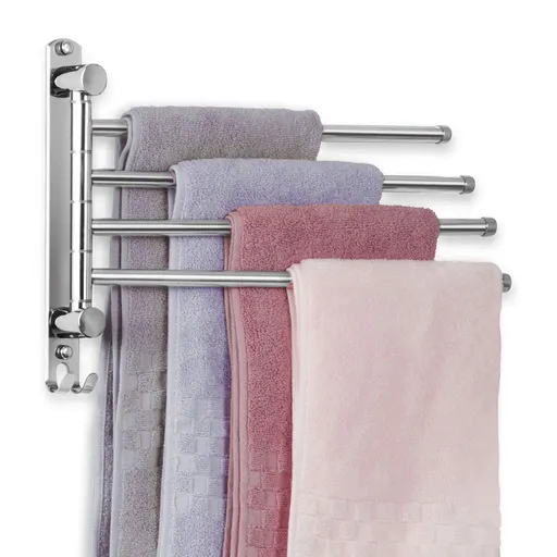 Rotating towel rack stainless steel 304 towel pole toilet folding rack face towel hanging pole toilet hanging rack