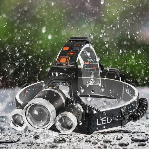 Headlamp Rechargeable LED Head Lamp Super Bright Outdoor Headlight Clips Waterproof Construction Hard Hat Head Light Adults