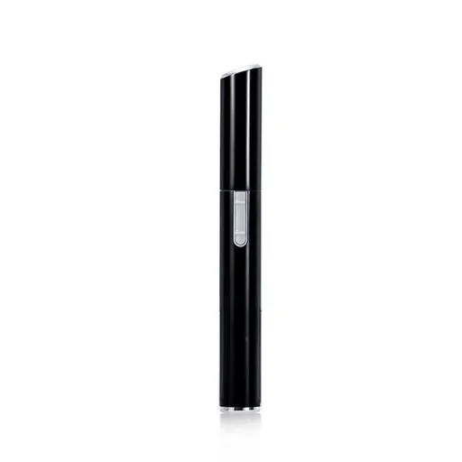 Black Rechargeable Electric Eyebrow Trimmer - USB Charging, Stainless Steel Rounded Blade, Detachable Washable Head, 4mm/6mm Comb Guides, Portable Facial Hair Remover for Women