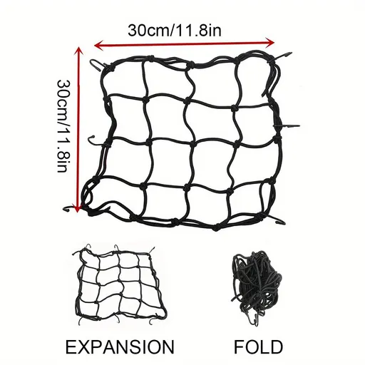 Off-road Vehicle Luggage Net Luggage Rack Elastic Net Pocket Vehicle Trunk Cargo Net Safety Protective Net Black