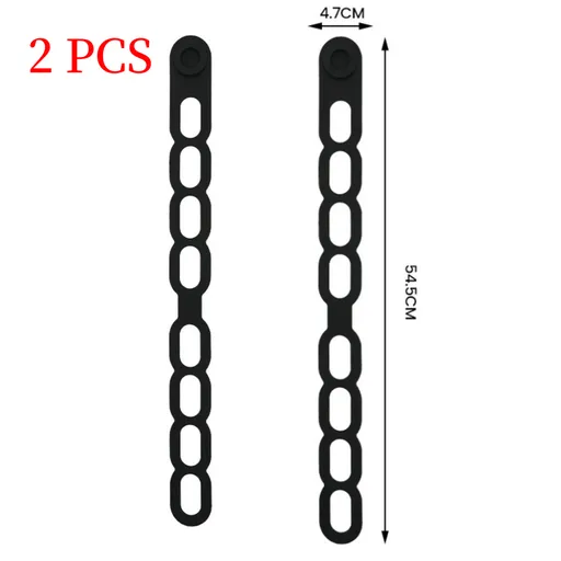 Lunch Box Strap, Adjustable Snap Lid Holder, Portable Pot Cover Fastening Band for Outdoor Use, 2-Pack—Black