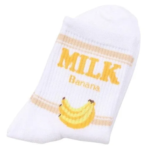 Hod Health & Home Strawberry Milk Socks - Yellow Banana Milk
