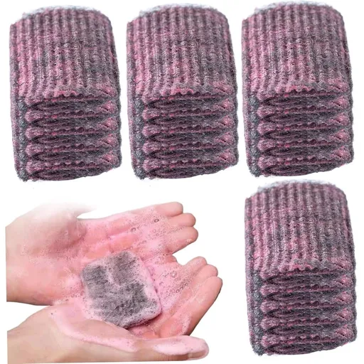 Steel Wool Soap Pads 20 Pack - Pre-Soaked Metal Scouring Pads for Cleaning Pots Pans Ovens Grills - Scratch-Resistant Kitchen Scrubbers for Grease- Disposable Heavy Duty Scouring Sponges