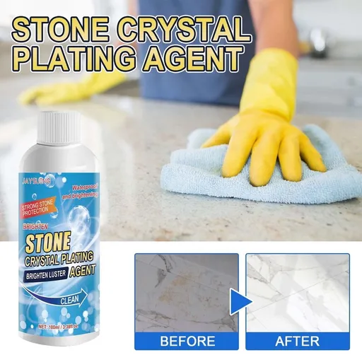 Stone Cleaner And Polish, Kitchen Quartz Stone Tile Countertop Scratch Repair, Cleaning, Stains, Brightener 100ml