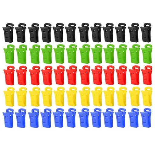 Sock Pins with Hooks for Washing Machine and Dryer 60 Pack Multi-Color