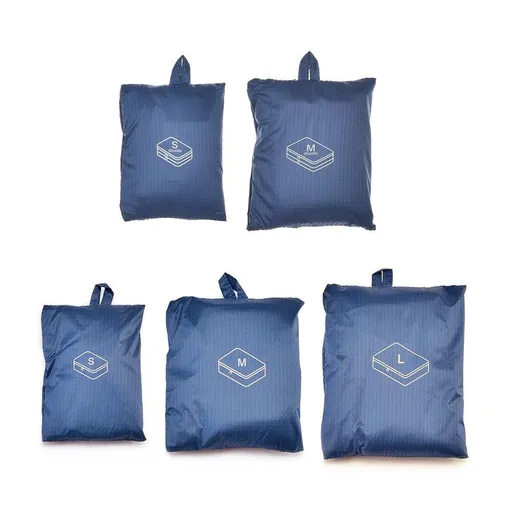 Travel Storage Hanging Bag Polyester Home BS8007 Blue (Double layer) SM two-piece set