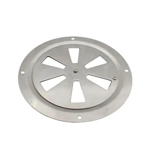 316 Grade Polished Stainless Steel 5inch Cabin Ventilation Plate Round Louver Vent Cover Butterfly Air Vent with Side Knob for Marine Yacht