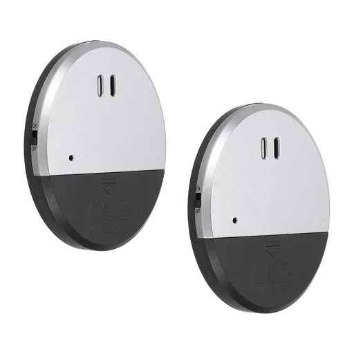 2pc Door Window Alarm, Vibration Alarm Sensor Door Window Security Open Alarms, Black Silver Tone with Batteries -Easy to Install