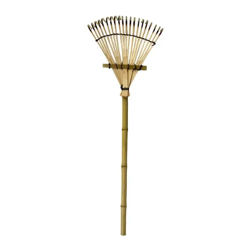 Natural Bamboo Leaf Rake, Small Hand Rake with 20 Teeth for Zen Garden Landscaping, Miniature Sandbox Tool for Home