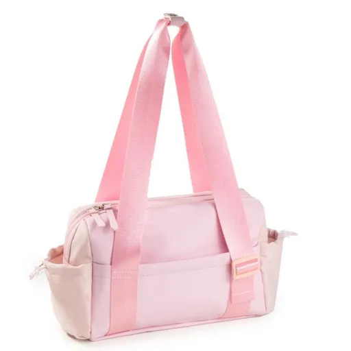 Mini Gym Bag for Women Girls Small Gym Tote Bag with Wet Compartment Waterproof Travel Duffle Bag Cute Workout Sport Bag Pink
