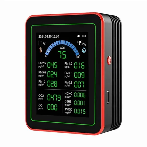 1 x 18-in-1 Air Quality Monitor-Black