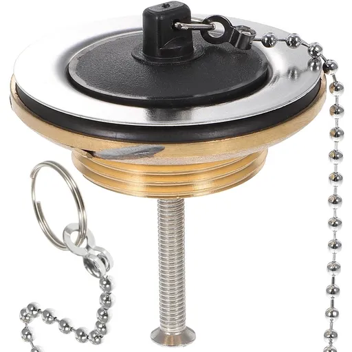 Sink Drain for Vanity Copper Silver 1Pack 8X6.5CM