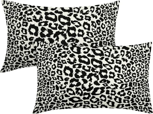 Lime Green White Leopard Print Pillow Covers 18x18 Inch Set of 2 Cheetah Animal Spots Decorative Throw Pillows For Couch Farmhouse Chinoiserie Pillow Cases Home Decor For Room Sofa Bed Porch Outdoor 12" x 20" Yellow Leopard