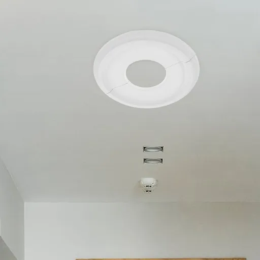 Versatile White Ceiling Medallion Made of PU for Home Light Fixture and Fan Decoration