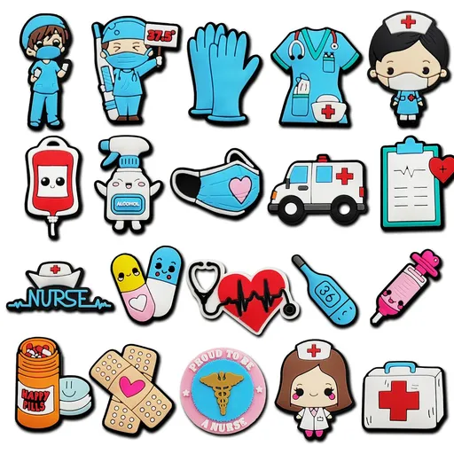 Different Shape Shoe Charms for clog Shoe Decoration,Cute Girly Pin Charm Gift for Girls Kids Teens Women Adults（20pcs）