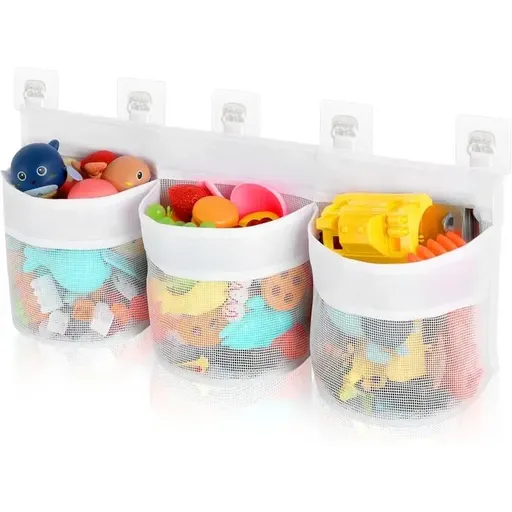 3 Compartment Bath Toy Organizer, 60.5 x 24.9 x 11.9 cm