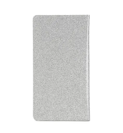 Car Registration and Insurance Holder Silver Glitter - Bling Vehicle Document Wallet - Slim Glove Box Organiser for Rego Papers & Travel IDs - Sparkle PU Leather Case
