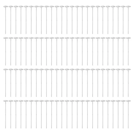 100PCS Ground Nail Galvanized Iron Rust Proof Artificial Turf Stakes for Weed Barriers Tent Garden Cloth Sunshade Net