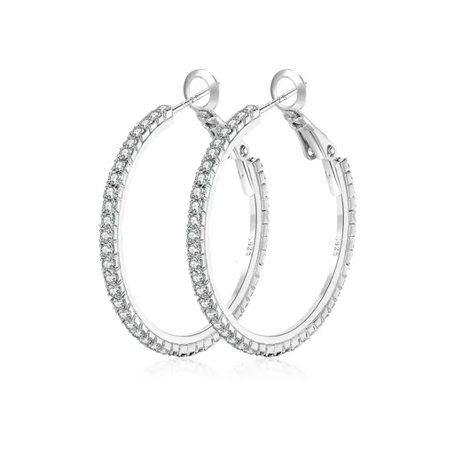 Gold Rhinestone Hoop Earrings Fashion Thin Big Hoop Earrings Hypoallergenic Gold Hoop Earrings for Women Jewelry Gifts