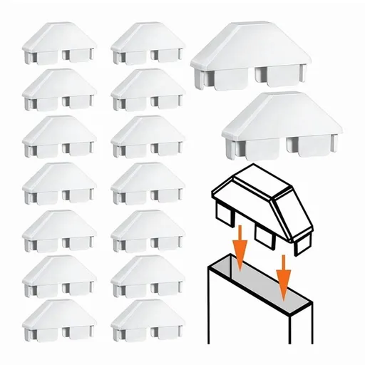 16 Pack White Vinyl Picket Fence Caps 7/8in X 3in Vinyl Picket Fence Caps Vinyl Fence Parts for Garden Fencing Outdoor