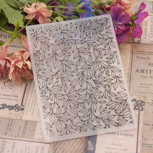 4.1 by 5.7 Inches Leaves Plastic Template Embossing Folders for Scrapbooking Card Making Christmas Thanksgiving Embossing Folders
