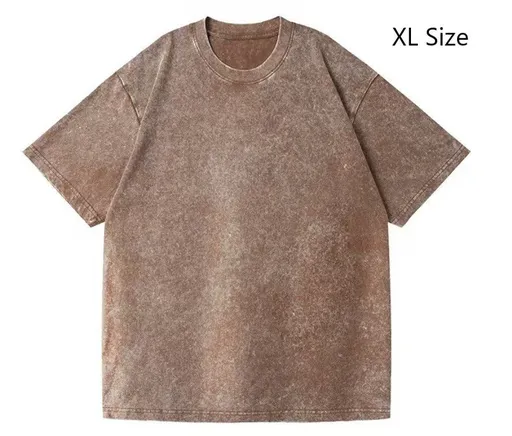 Vintage 230gsm Thick Cotton Tee Unisex All‑Match Outfit Popular Christmas Gift Coffee Brown Size XL