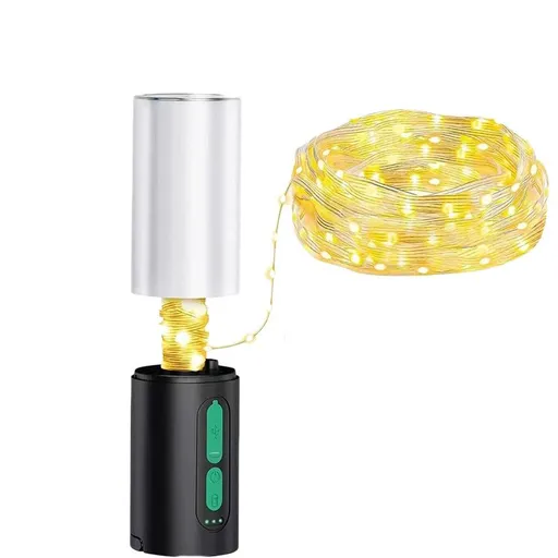 Camping String Lights 10M Light with Lanterns Camping Lights 4000mAh Charger,IPX6 Waterproof,Rechargeable Flashlights