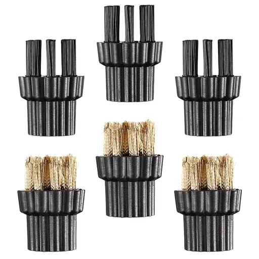 Replacement Brush Heads Assorted Colors Metal Plastic for Steam Cleaners