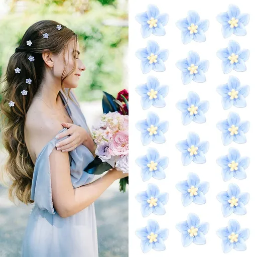 20PCS Mini Flower Hair Clips Cute Hair Pins Small Flower Hair Clips Wedding Hair Barrettes Bridal Hair Accessories for Women Girls Gifts