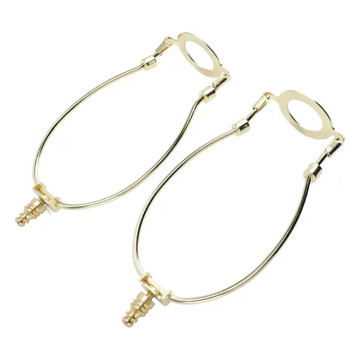 2Pcs Adjustable Lamp Shade Harps Holder Kit with E26 Light Base Metal Lampshades Holder for Table and Floor Lamps Gold