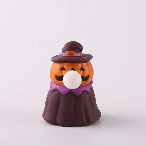 Halloween Squeeze Bubble Toy（Pumpkin witch） - PVC Squishy Figures with Pop-Up Bubble, Cute Stress Relief Decor for Party Favors and Desk Display
