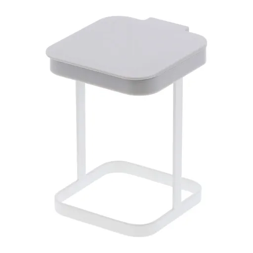 Countertop Trash Can Garbage Bag Holder for Home Kitchen Desktop trash bin, home kitchen storage bin, office paper basket（white）