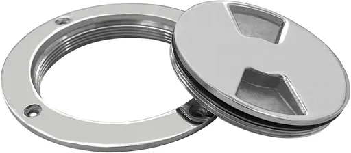 5 inch Hatch 316 Stainless Steel Round Non Slip Inspection Deck Plate with Detachable Cover for Marine Boat Yacht