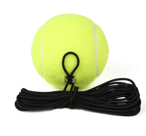 Tennis Training Ball Rebound Ball with 4M Elastic Rubber String Single Practice Tennis Ball for Tennis Trainer Single Player
