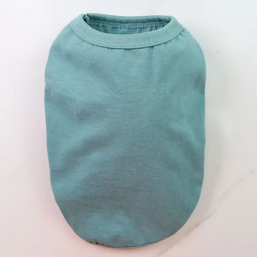 Cotton Pet Vest Dog Cat Clothing Small Large Pure cotton vest pure gray blue 2XL bust 55 back length 42cm