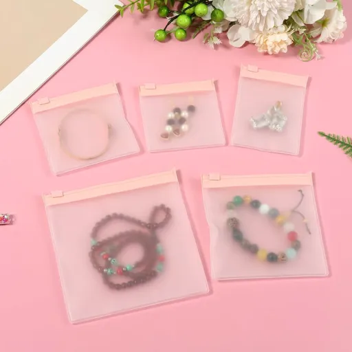50-Pack Clear Jewelry Storage Bags, Water Resistance, Lightweight and Portable, for Trinket Key Wrist Watch Necklace Earring Chain Bracelet